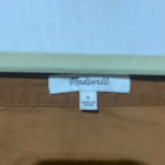 Madewell Boho Eyelet Detail Light Brown Corduory Top - Picture 2 of 6